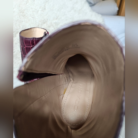 Coach Brielle Croc-embossed leather ankle boots - Picture 7 of 13